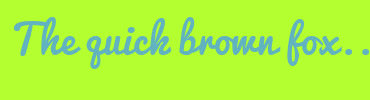 Image with Font Color 60B3BF and Background Color B3FF2F